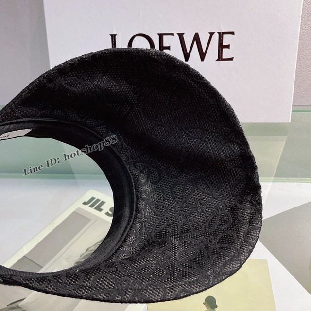 Loewe羅意威2022春夏新款滿繡logo夏季空頂帽 跑步遮陽防曬 mmyj3131